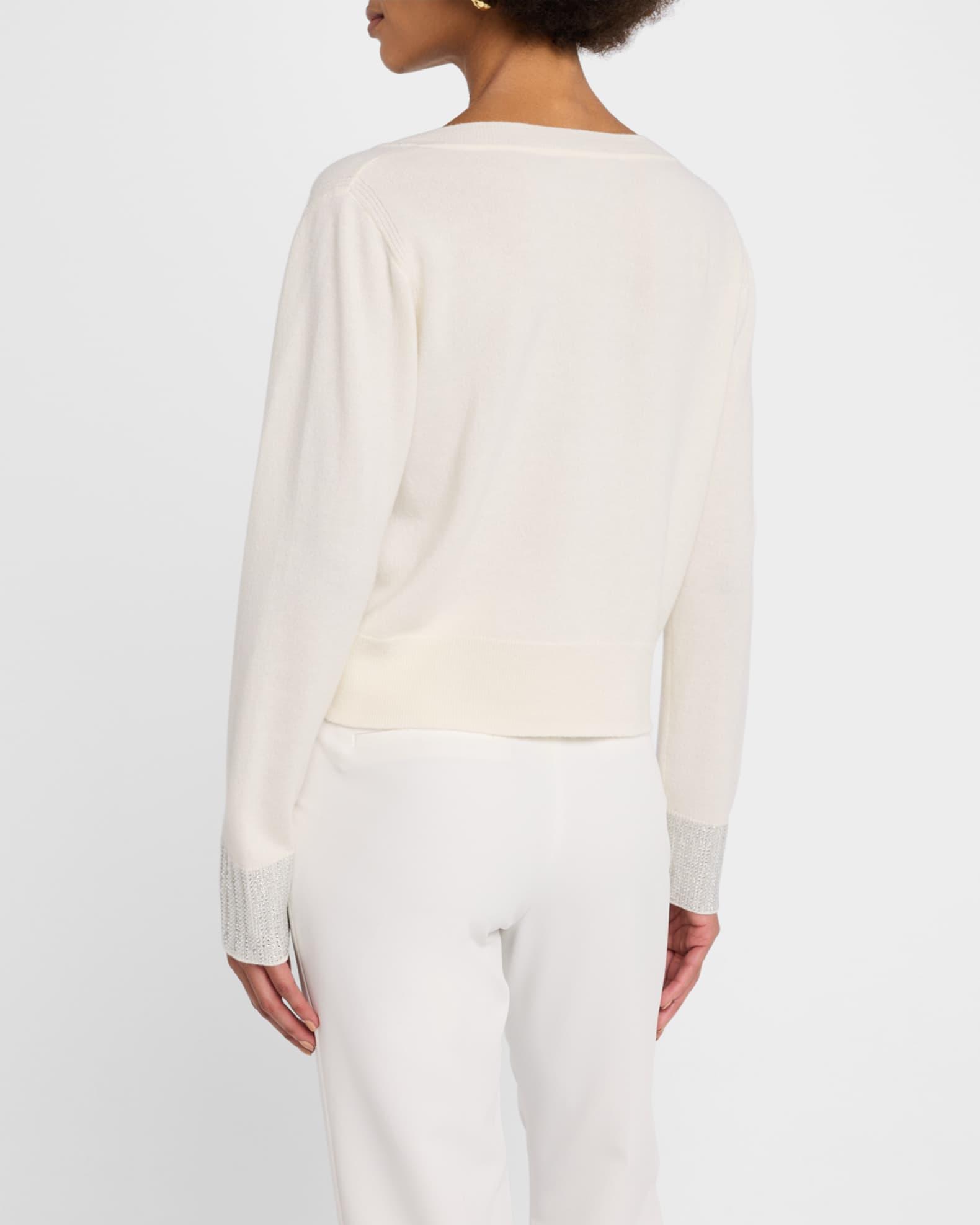 Ilyse Crystal-Cuff Wool and Cashmere Sweater Product Image