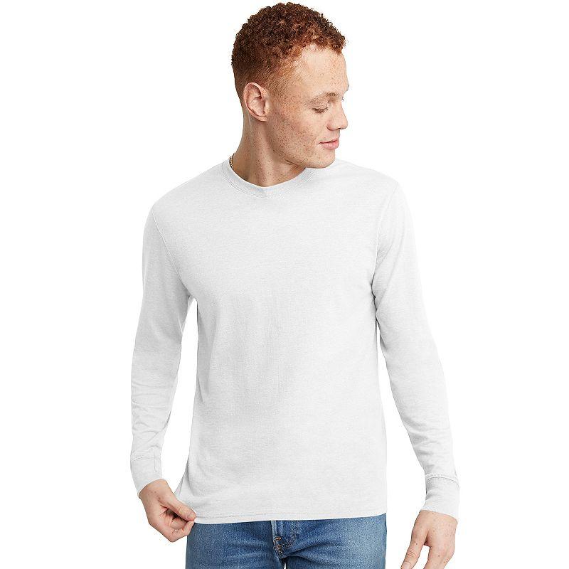Men's Hanes Originals Long Sleeve Tri-Blend Tee,  Product Image