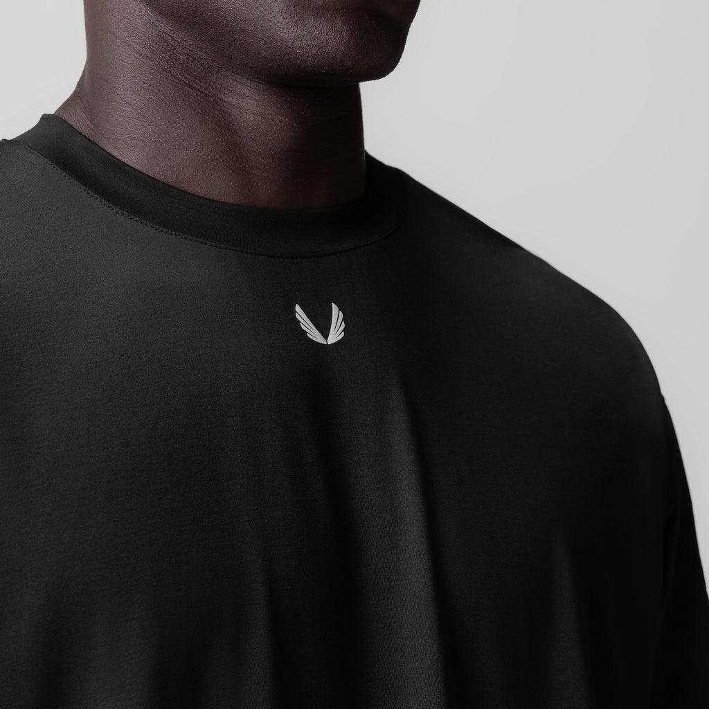 0841. 3D-Lite® 2.0 Lycra® 3/4-Sleeve Oversized Tee - Black "OTWR" Product Image