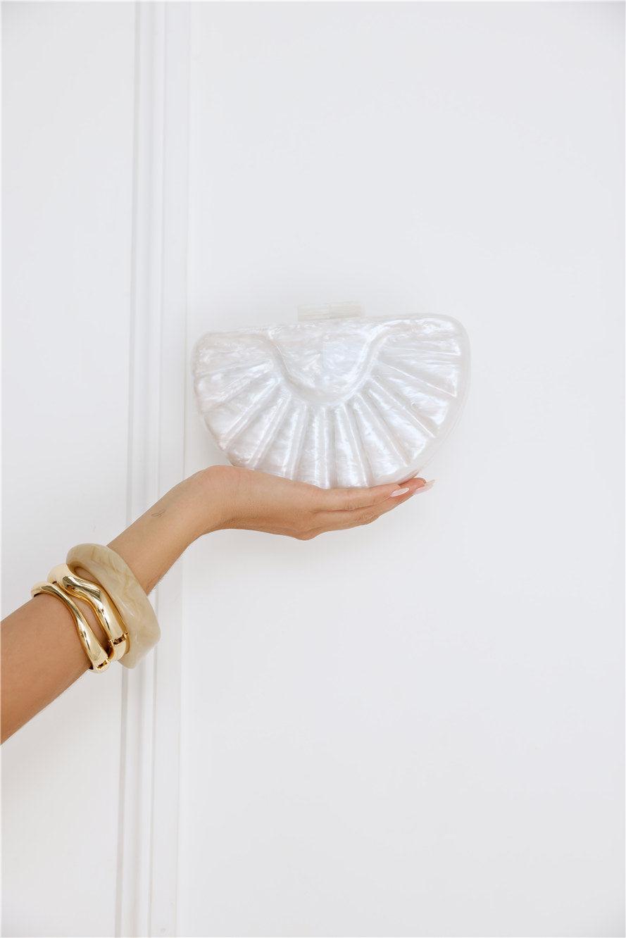 Malibu Side Clutch White Product Image