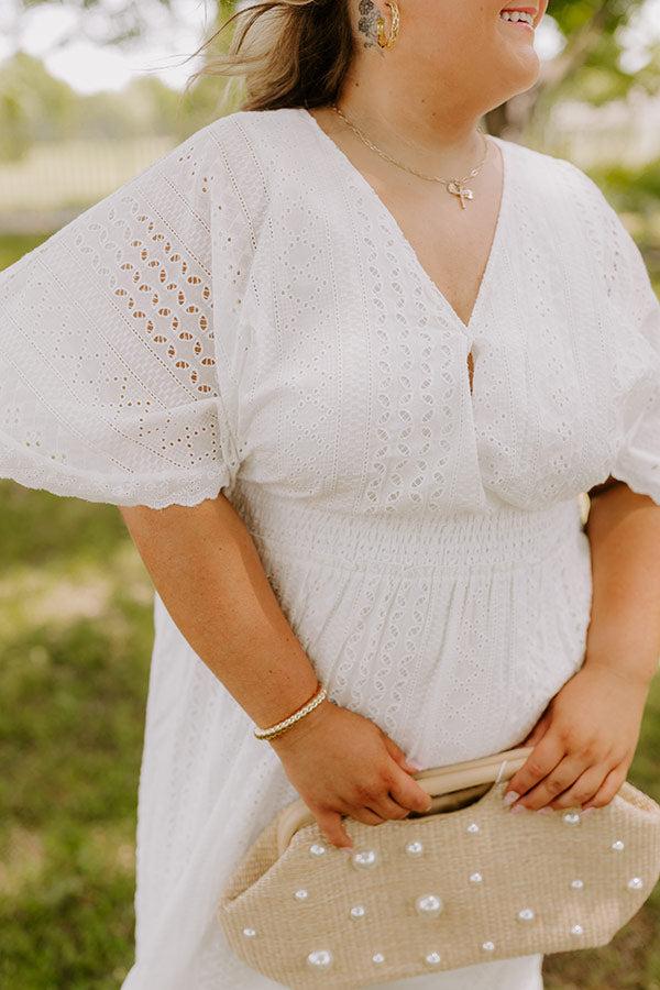 Romantic Bliss Eyelet Midi Dress Curves Product Image