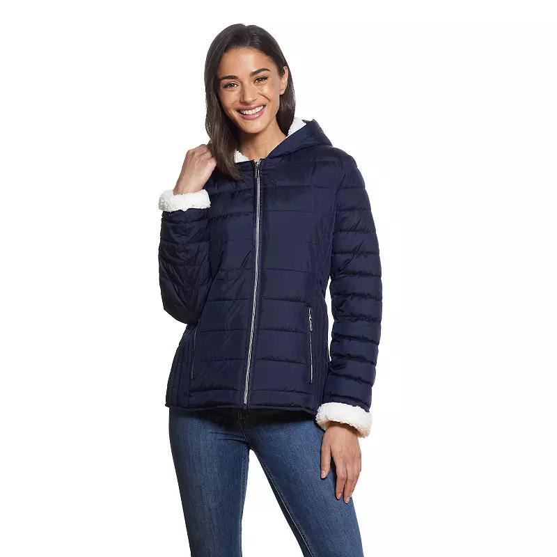 Women's Weathercast Hood Sherpa-Lined Puffer Jacket, Size: XL, Coriander Product Image