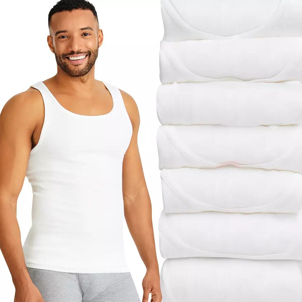 Men's Hanes® 7-Pack ComfortSoft Ultimate Tank Undershirt,  Product Image