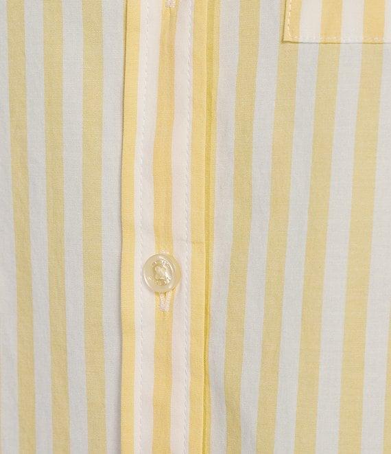 L.L.Bean Essential Cotton Poplin Stripe Print Collar Neckline Long Sleeve Shirt Product Image