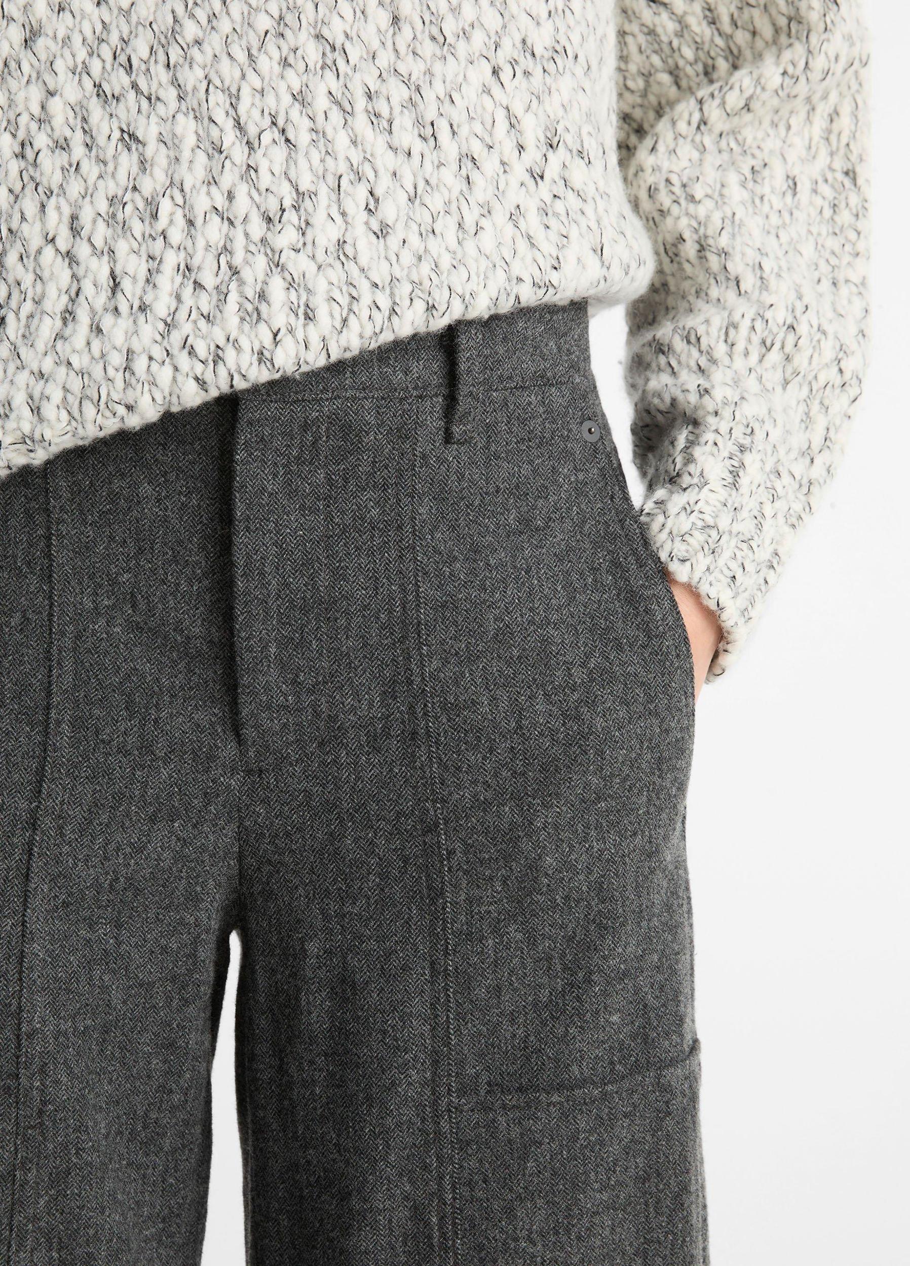 Italian Herringbone Wool-Blend Utility Pant Product Image