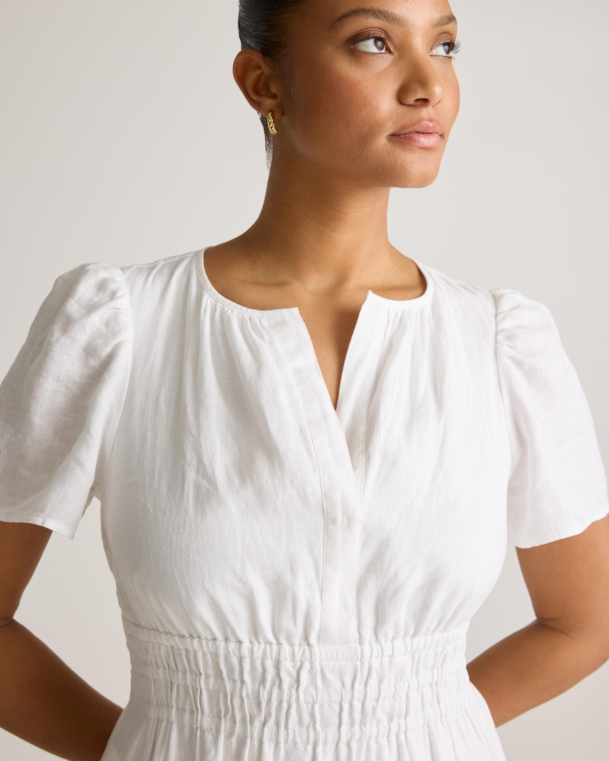 Quince | Women's 100% European Linen Tiered Maxi Dress Size XL Product Image