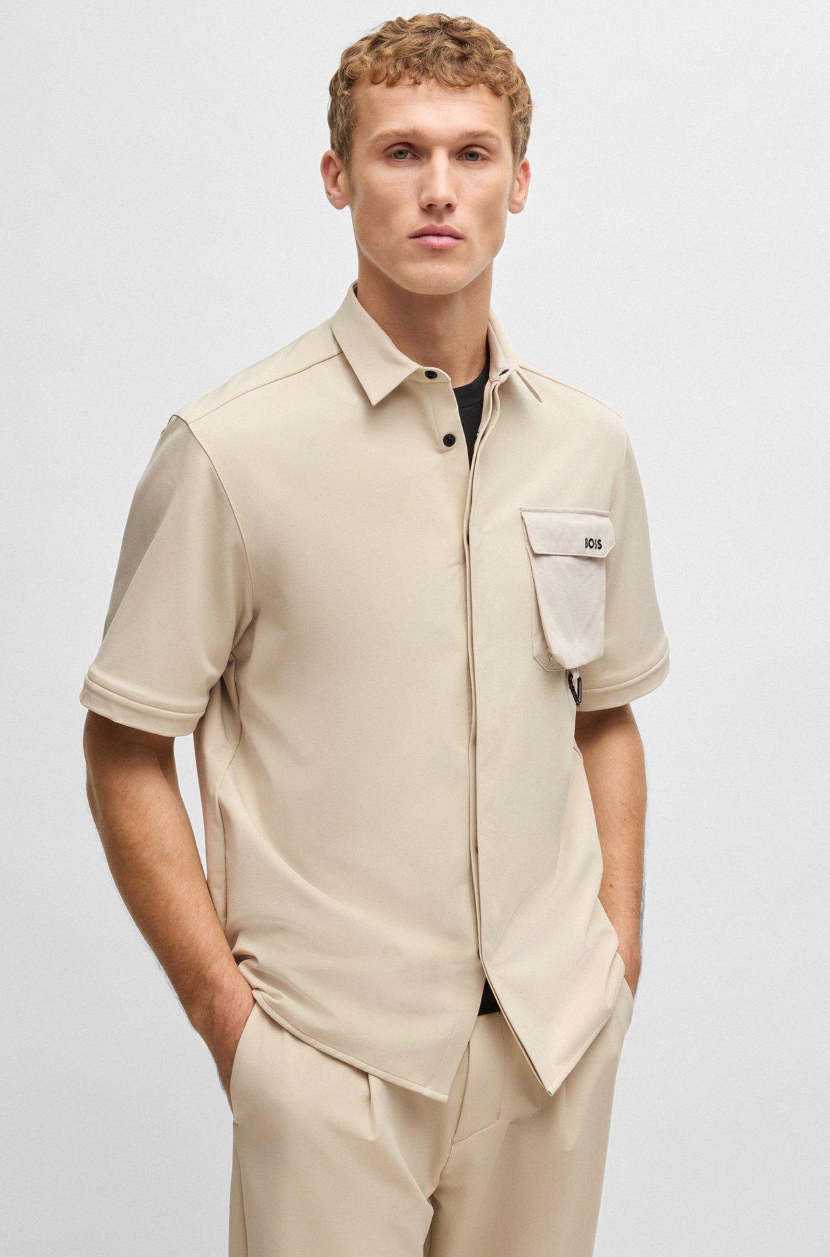 Relaxed-fit shirt with zip-off sleeves Product Image