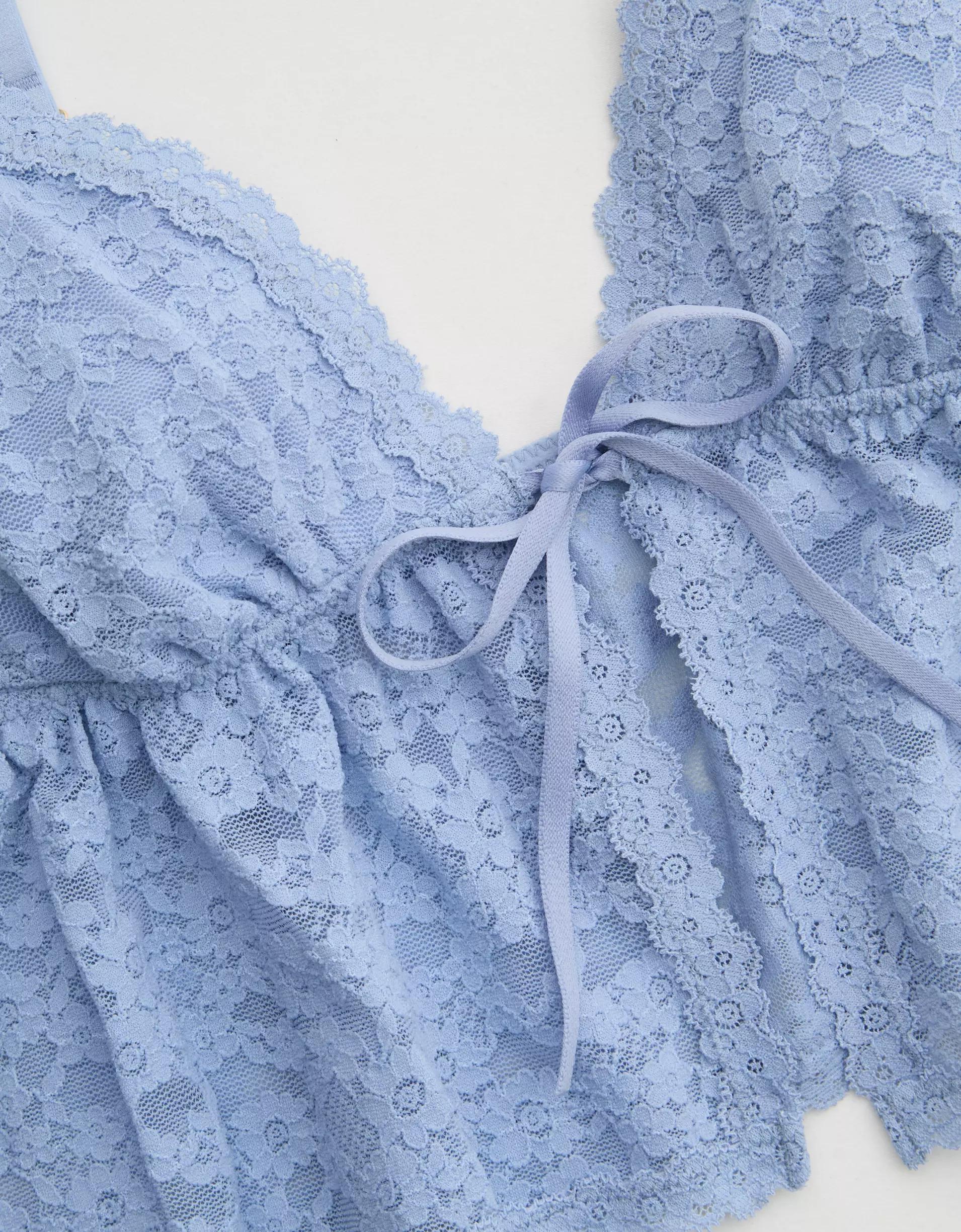 Show Off Vintage Lace Tie Front Bra Top Product Image