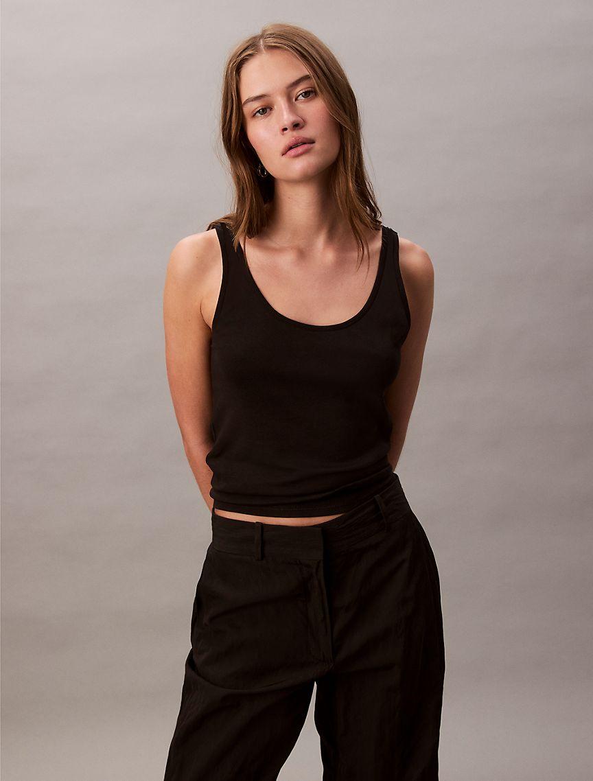 Liquid Cotton Scoop Tank Top Product Image