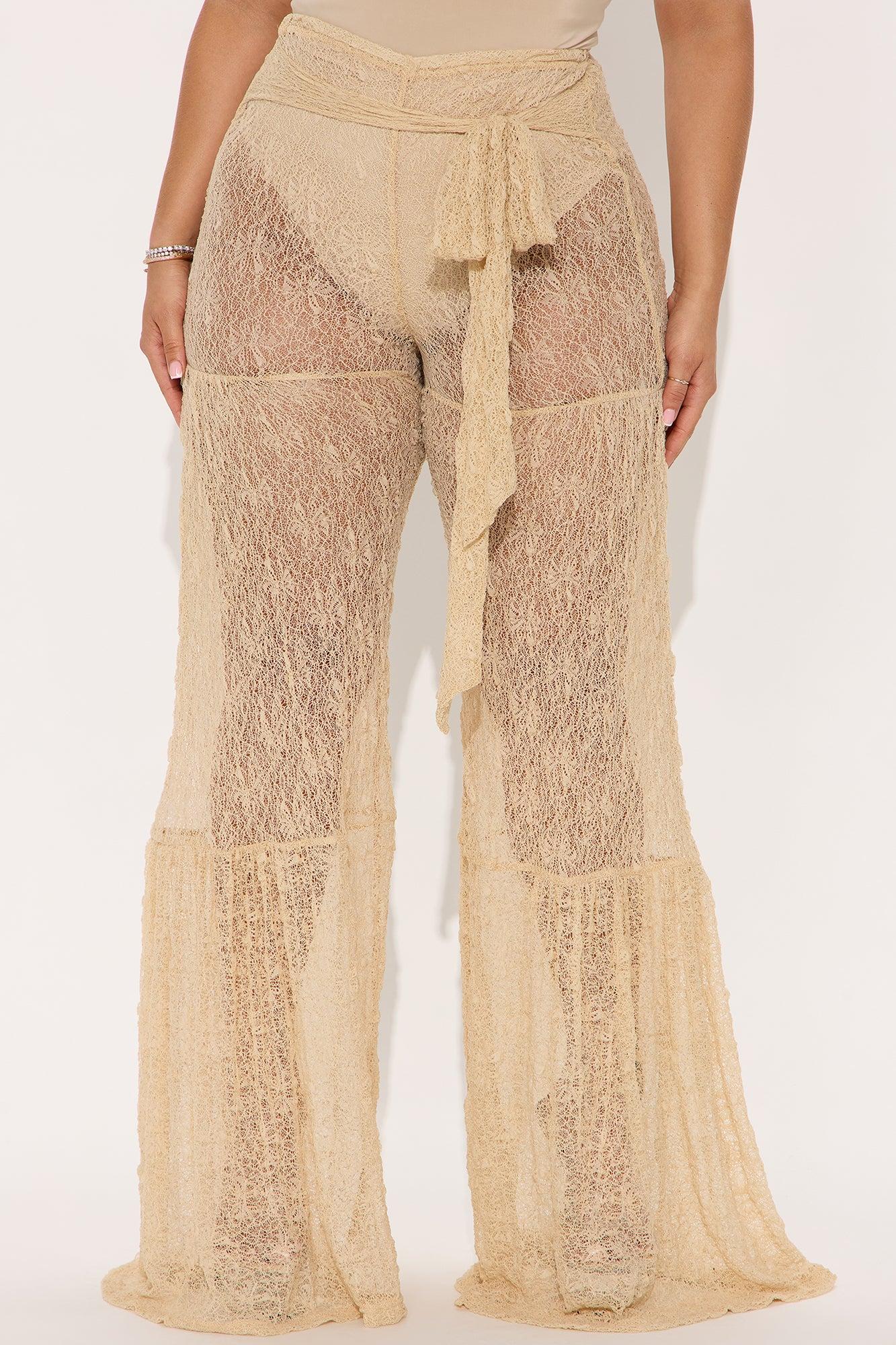 Make A Statement Wide Leg Pant - Tan Female Product Image