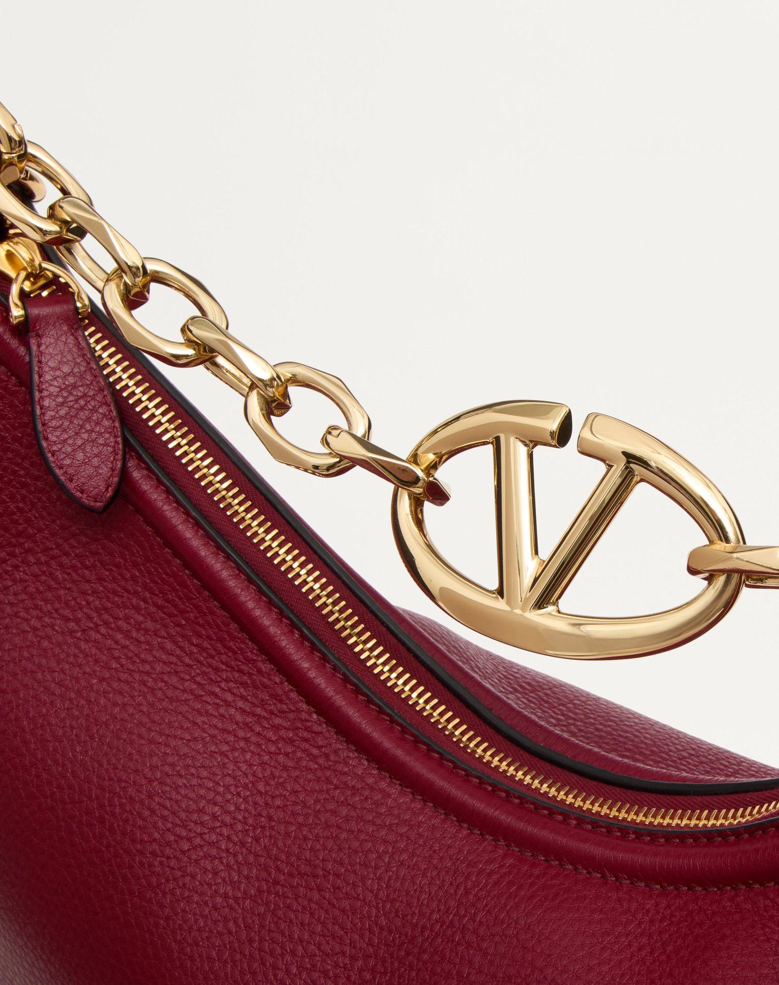 Vlogo Moon Medium Grainy Calfskin Hobo Bag With Chain Product Image