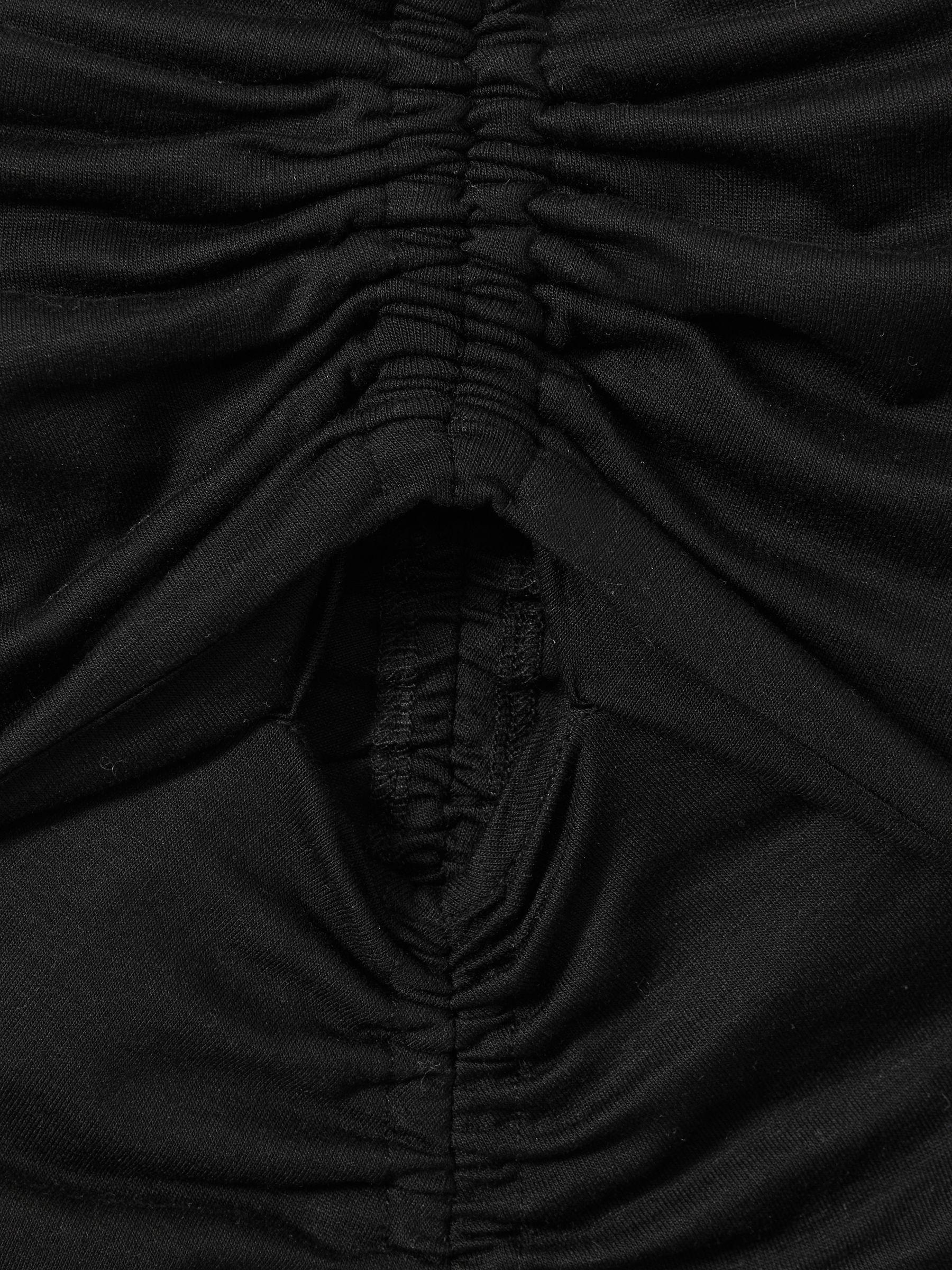 Ruched Halterneck Top in Black Product Image