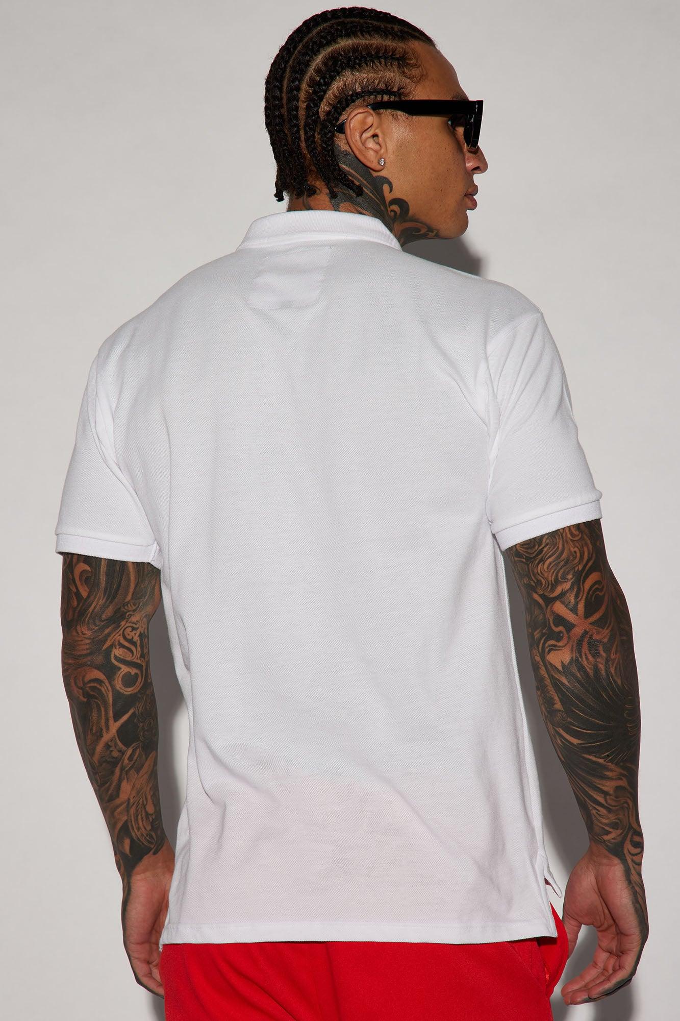 Keith Haring Heart Logo Short Sleeve Polo - White Product Image