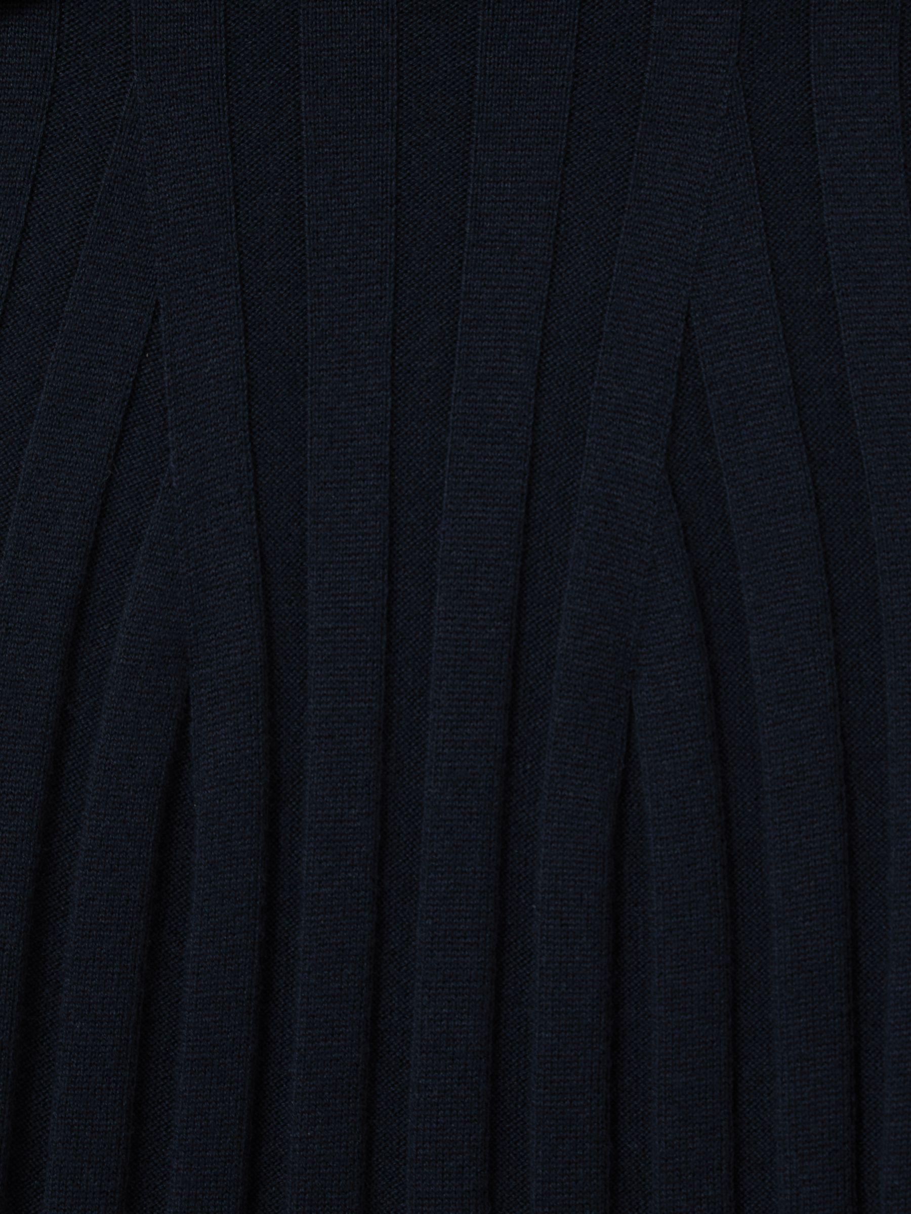 Ribbed Collared Top in Teal Product Image