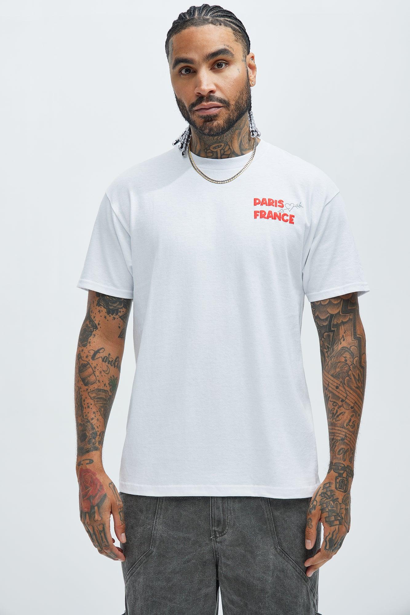 Paris Doodle Short Sleeve Tee - White Product Image