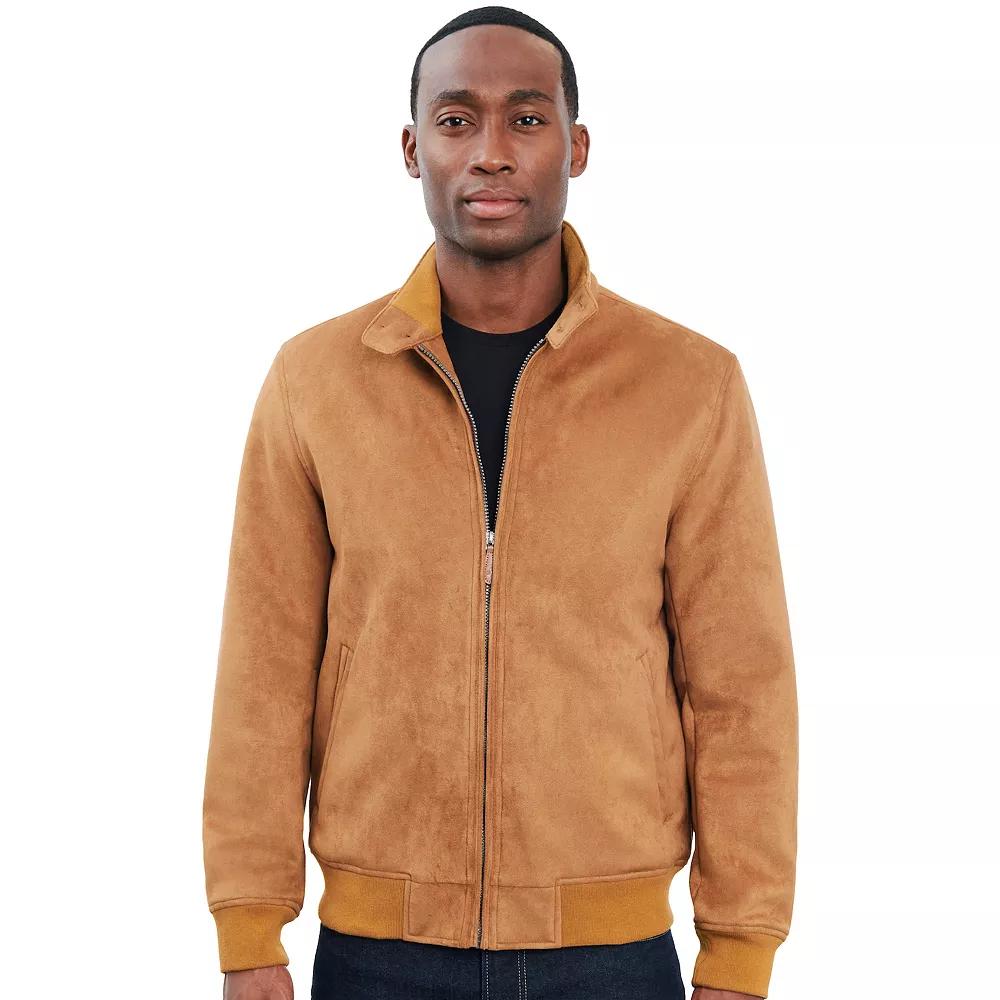 Men's London Fog Faux Suede Harrington Jacket, Size: Small, Whiskey Product Image