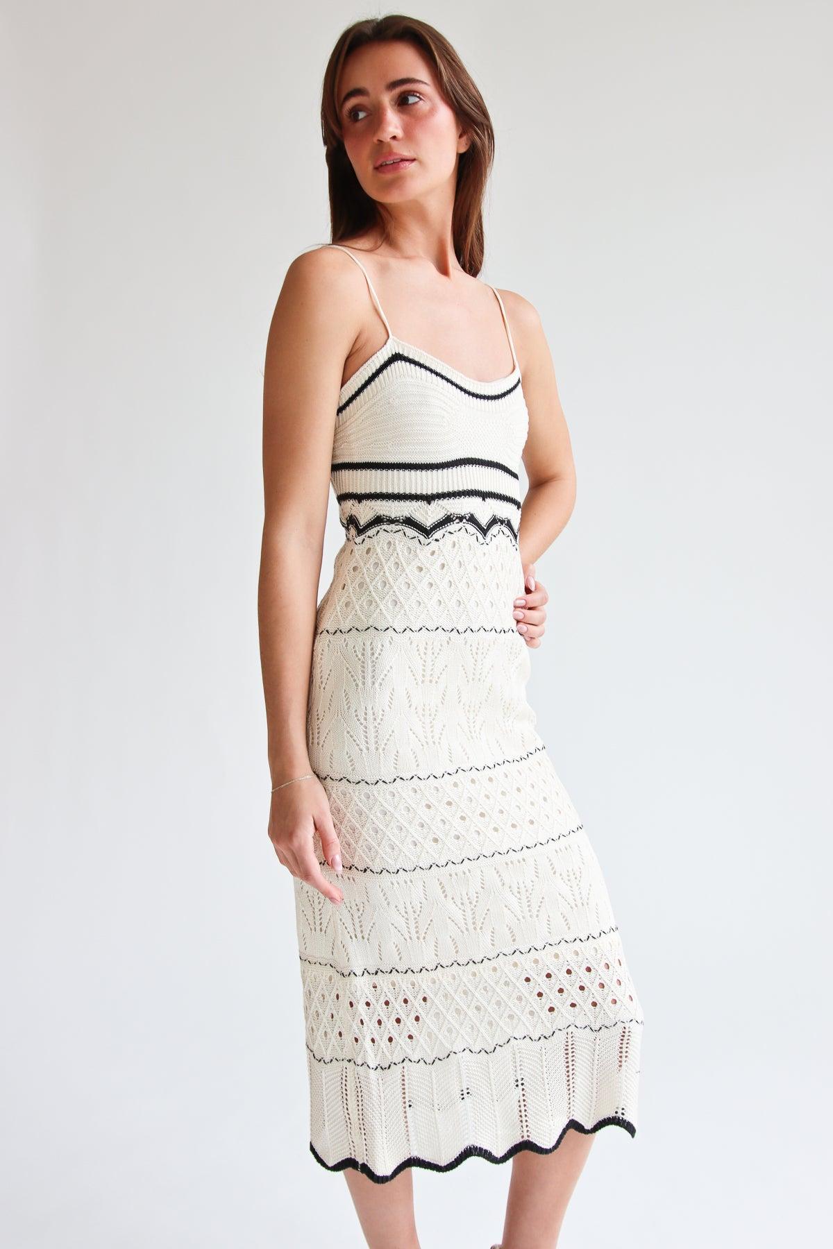 Open Knit Midi Dress Product Image