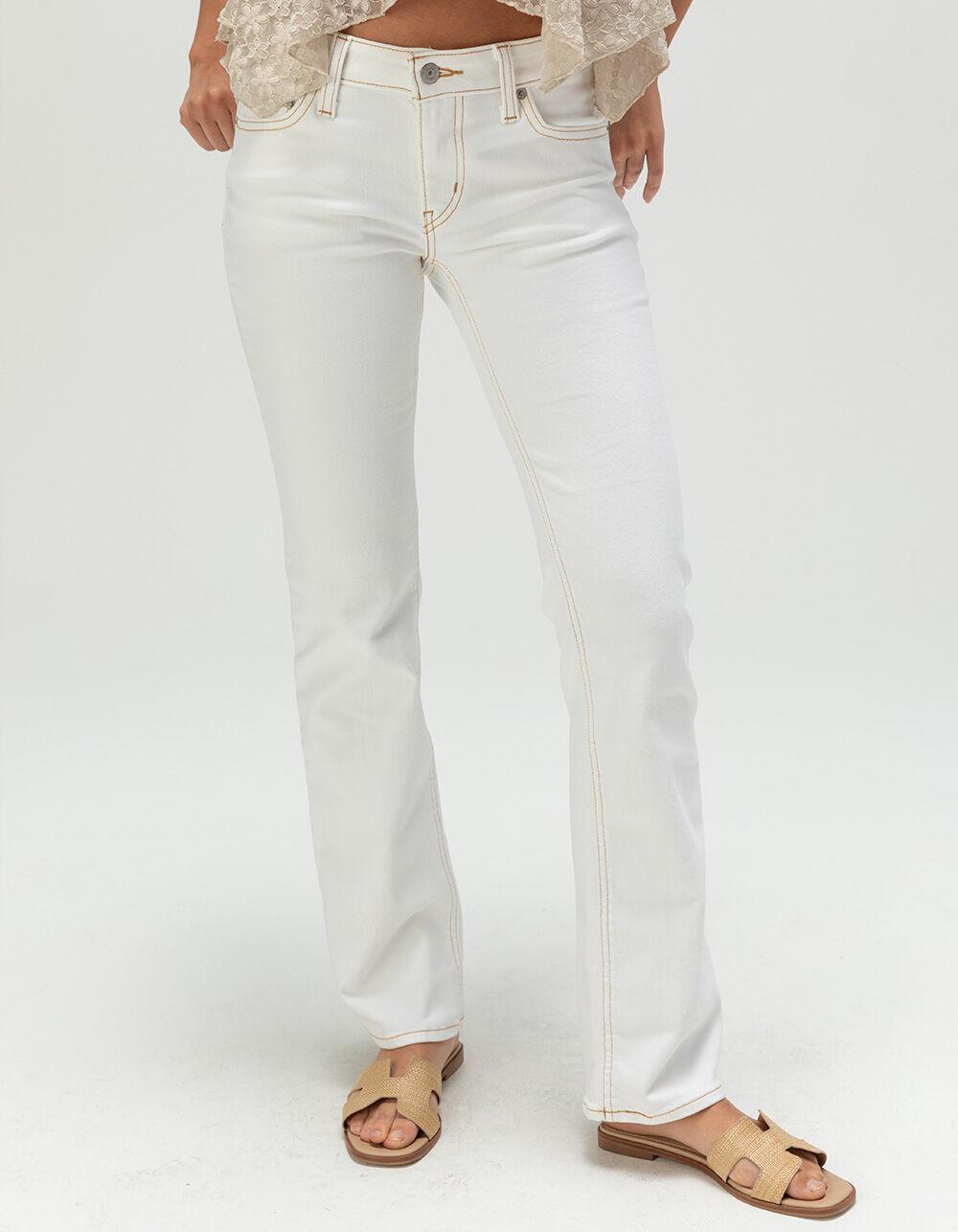 LEVI'S Superlow Womens Bootcut Jeans - Bake A Cake - WHITE Product Image