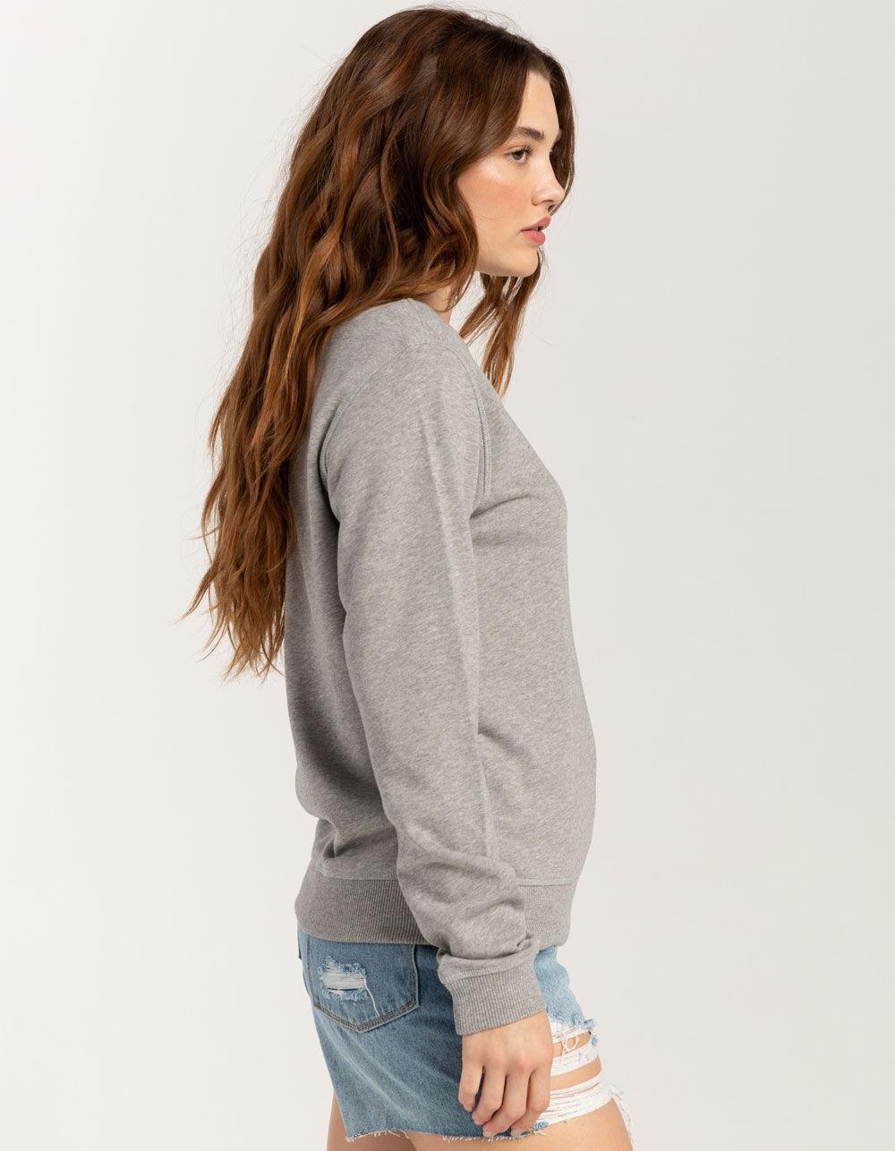FJALLRAVEN 1960 Logo Badge Womens Crewneck Sweater - GRAY Product Image