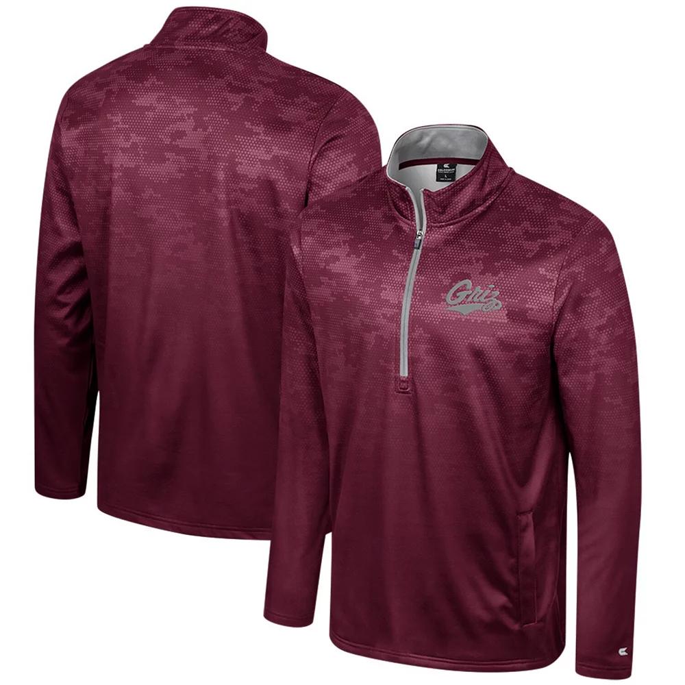 Men's Colosseum Purple ECU Pirates The Machine Half-Zip Jacket,  Product Image