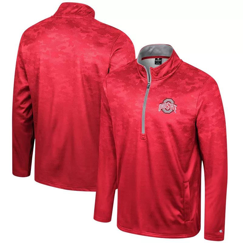 Men's Colosseum Purple Clemson Tigers The Machine Half-Zip Jacket,  Product Image