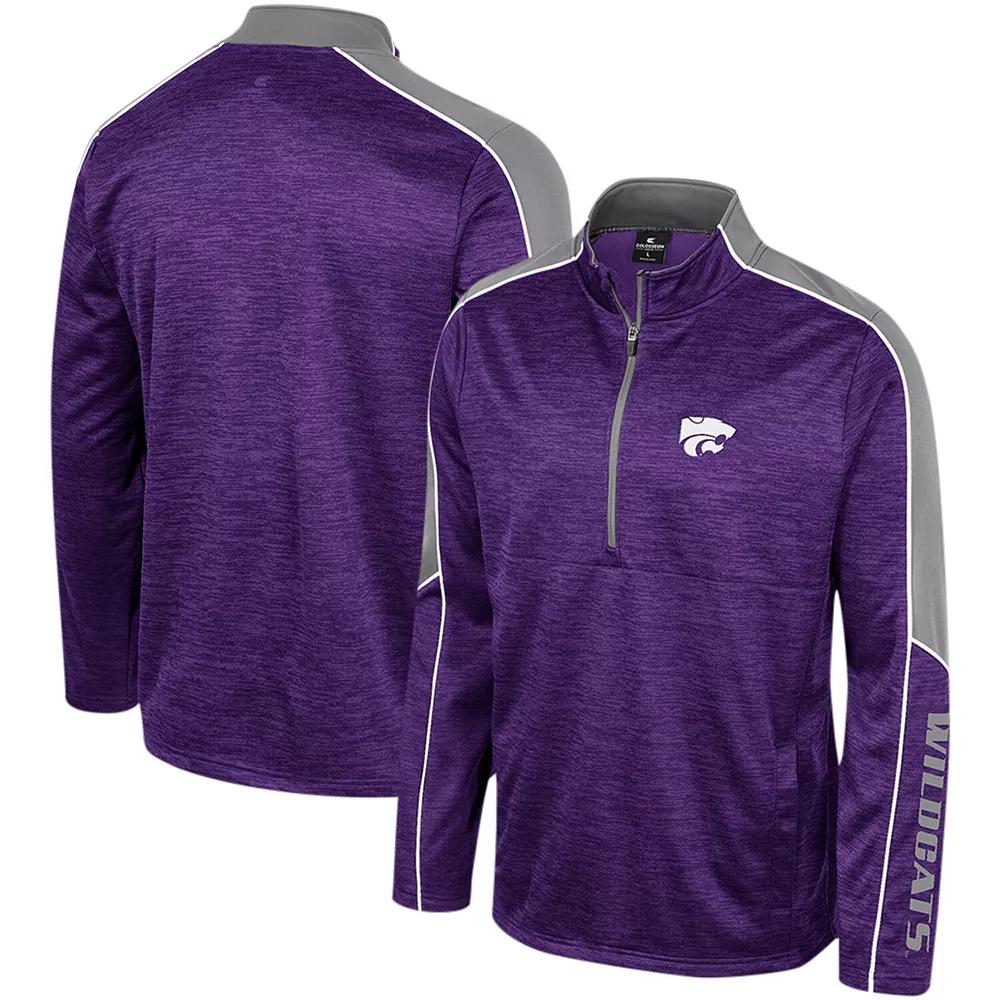 Men's Colosseum Purple Kansas State Wildcats Marled Half-Zip Jacket,  Product Image