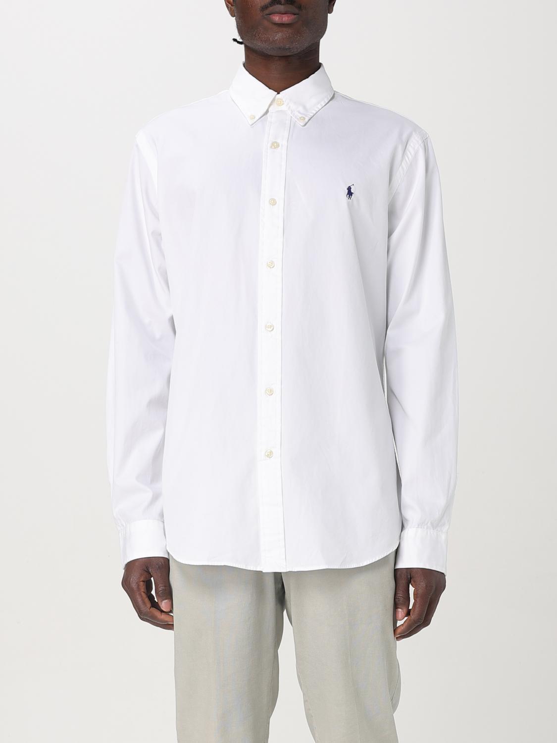 POLO RALPH LAUREN Long Sleeve Sport Shirt Clothing In White Product Image