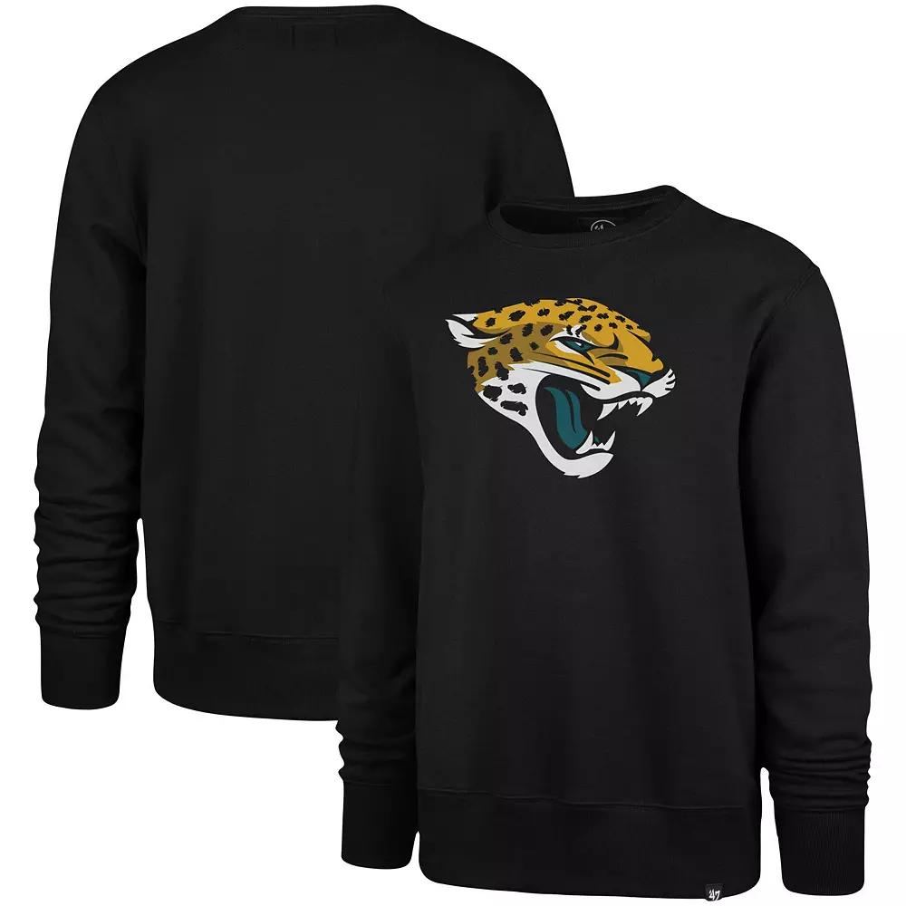 Men's '47 Black Jacksonville Jaguars Imprint Headline Logo Pullover Sweatshirt, Size: Medium Product Image