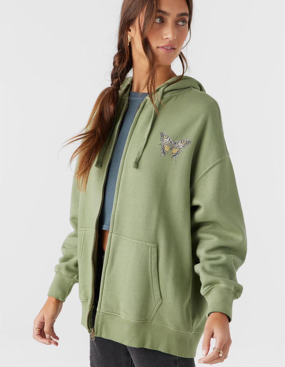 O'NEILL Byron Womens Oversized Zip-Up Hoodie - GREEN Product Image