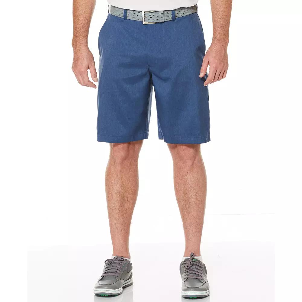 Mens Grand Slam 9 Active Waistband Stretch Golf Shorts Caviar Grey Product Image