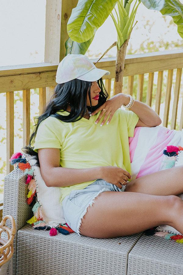 Simple Euphoria Shift Tee In Neon Yellow Product Image