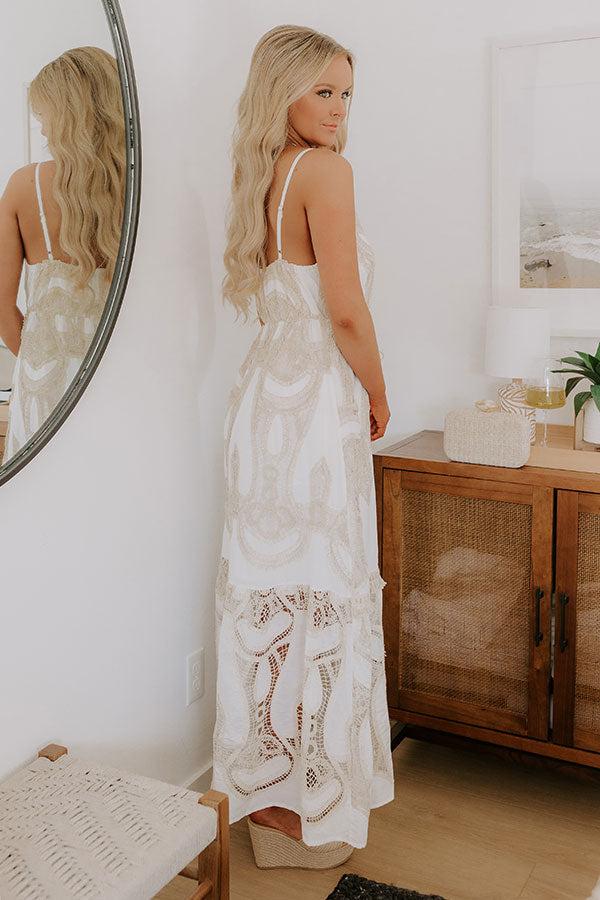 Cue The Boho Crochet Maxi Dress Product Image
