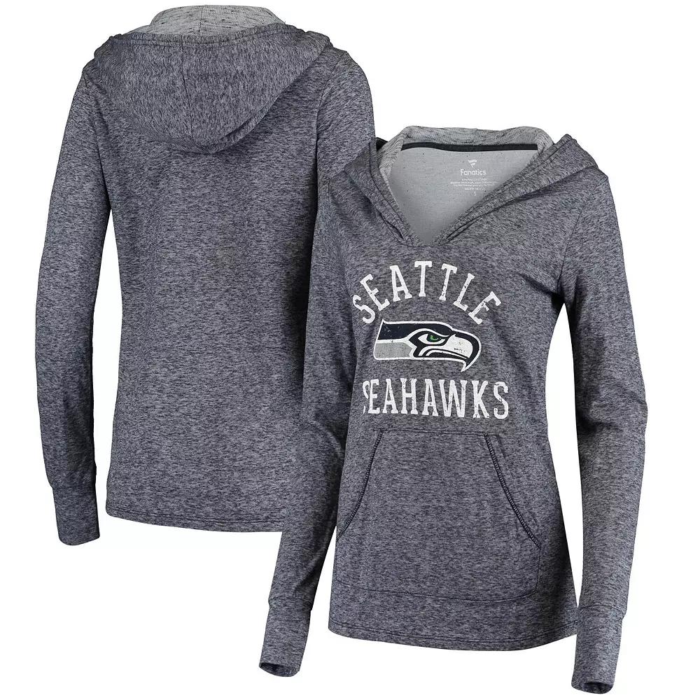 Women's Fanatics Branded College Navy Seattle Seahawks Doubleface Slub Pullover Hoodie, Size: XL, Blue Product Image