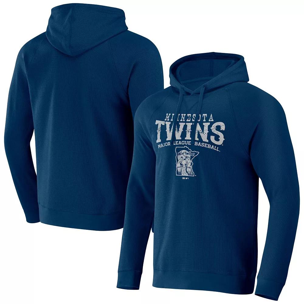 Men's Darius Rucker Collection by Fanatics Navy Minnesota Twins Waffle-Knit Raglan Pullover Hoodie,  Product Image