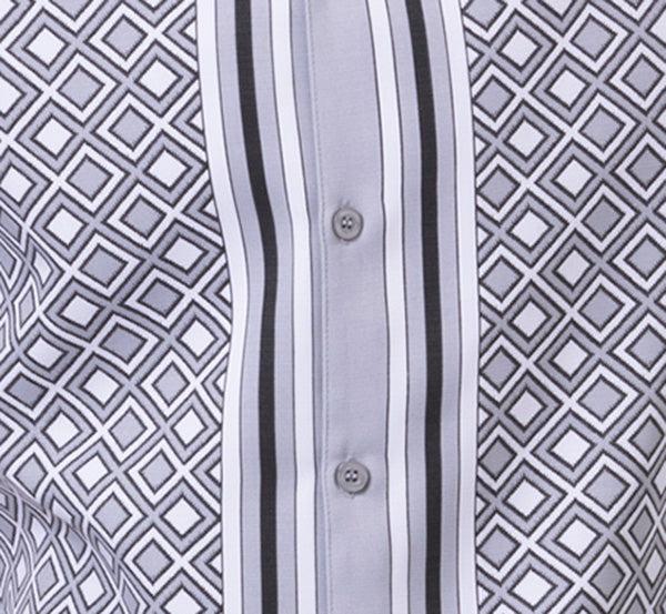 Gray Mini Windowpane Walking Suit 2 Piece Short Sleeve Set Product Image