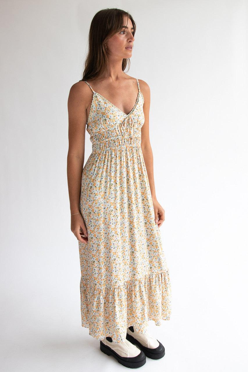 Floral Shirred Maxi Dress Product Image