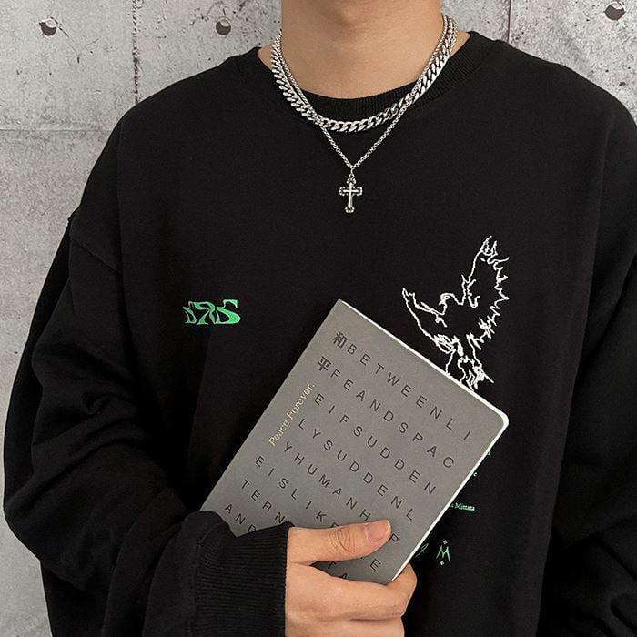 CROSS DOUBLE CHAIN NECKLACE Product Image