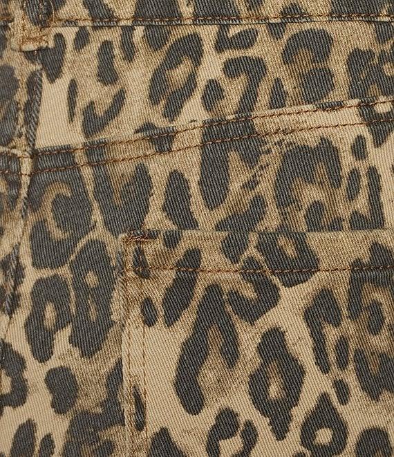 GB Raw Hem Leopard Micro Mini Skirt Product Image
