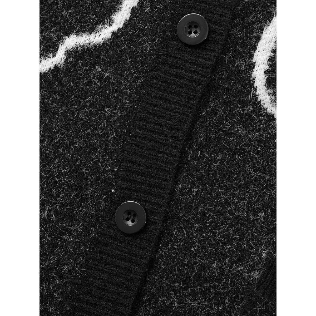 Plus Size Supersoft Essentials Ghost Mink-Hair Like Cardigan Black Women Casual Loose Long Sleeve Everyday Cardigans BloomChic 26/4X Product Image