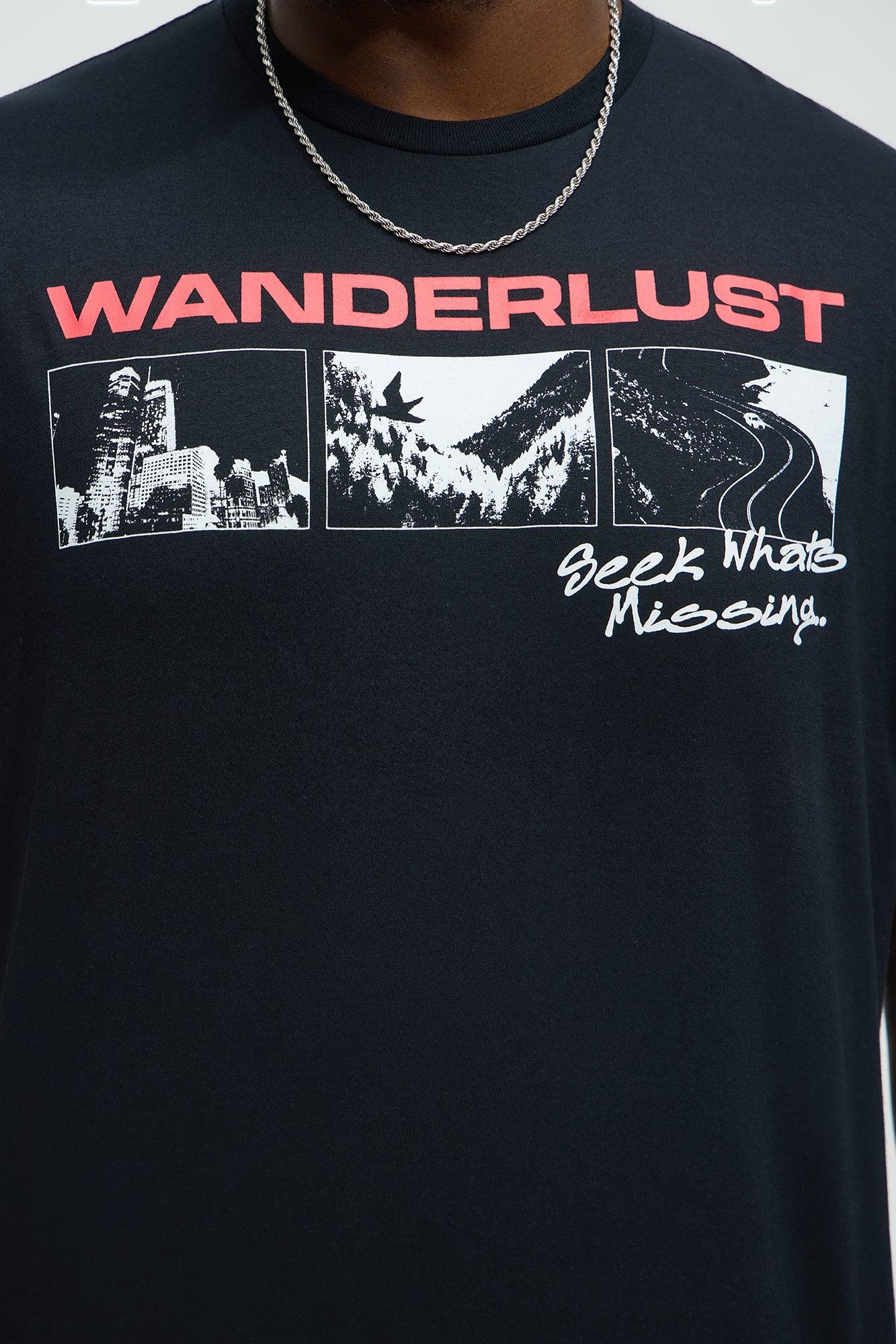 Wanderlust Seek What's Missing Short Sleeve Tee - Black Male Product Image