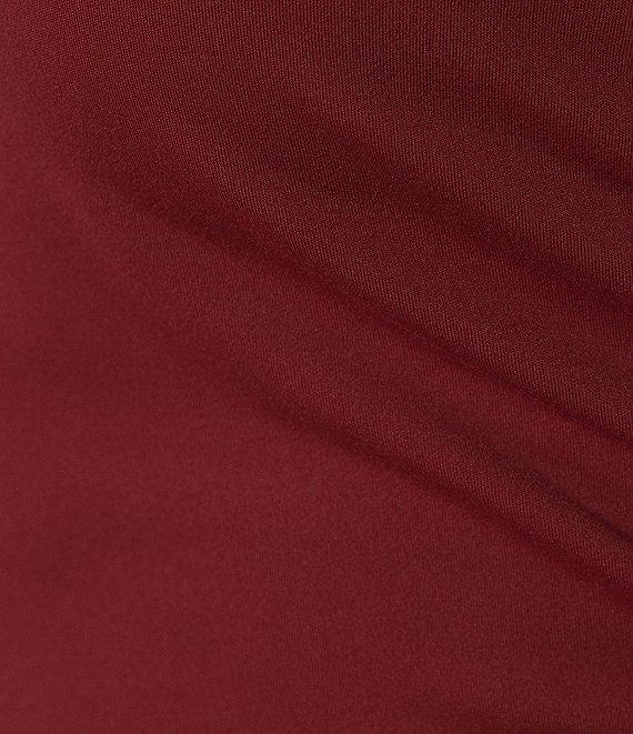 Antonio Melani Active Ruched Crew Neck Long Sleeve Fitted Coordinating Crop Top Product Image