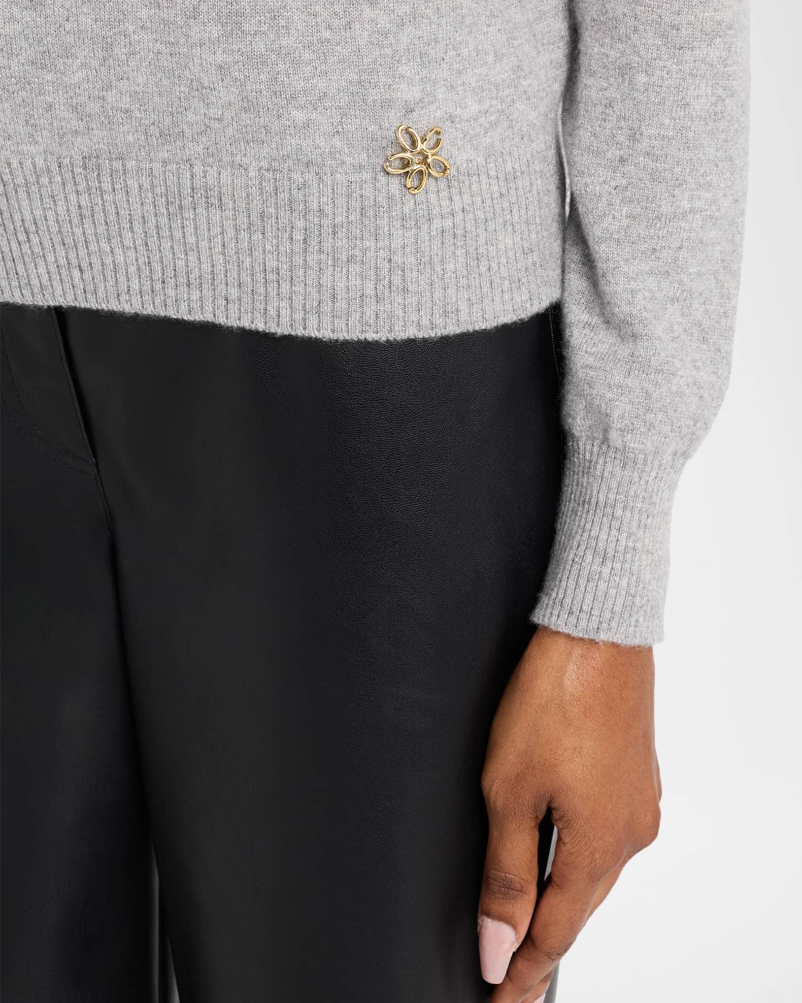 Mockneck Cashmere Knit Scarf Sweater Product Image