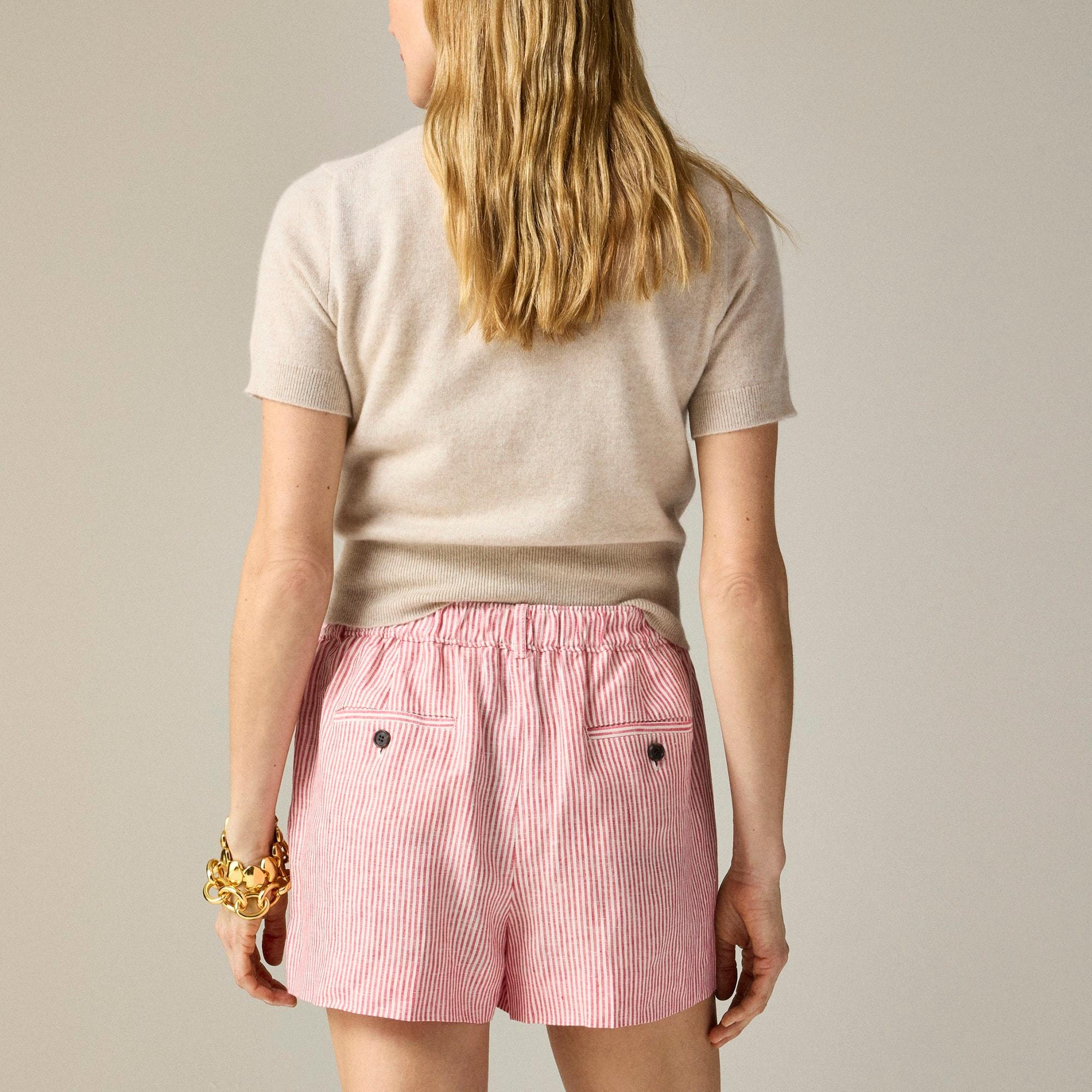 3" Harbor short in striped linen Product Image