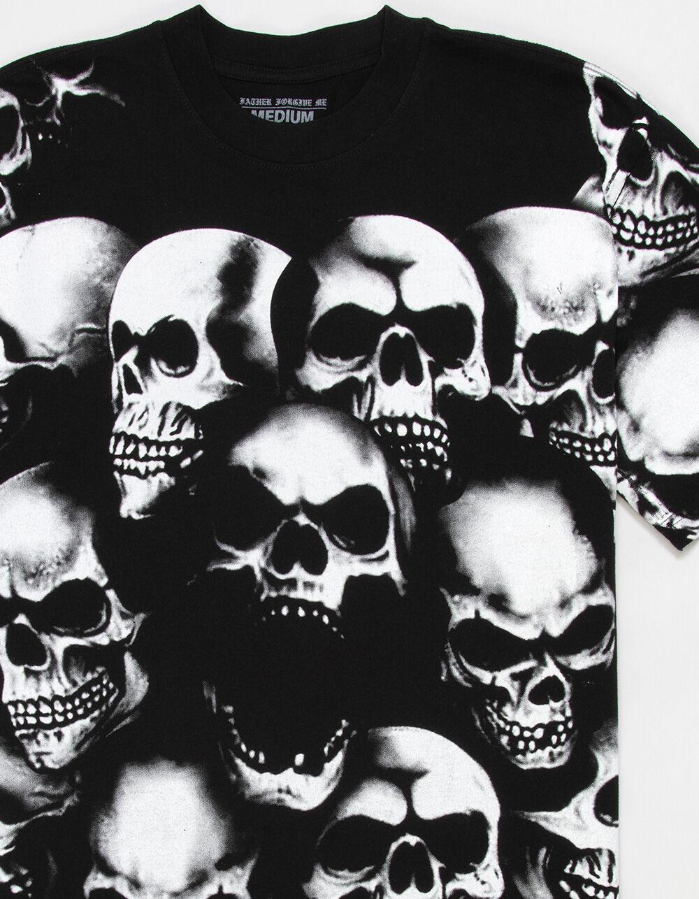 FATHER FORGIVE ME Skull Smasher Mens Tee - BLACK Product Image