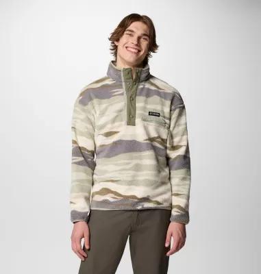 Columbia Mens Helvetia II Printed Half Snap Printed Fleece Pullover- Product Image