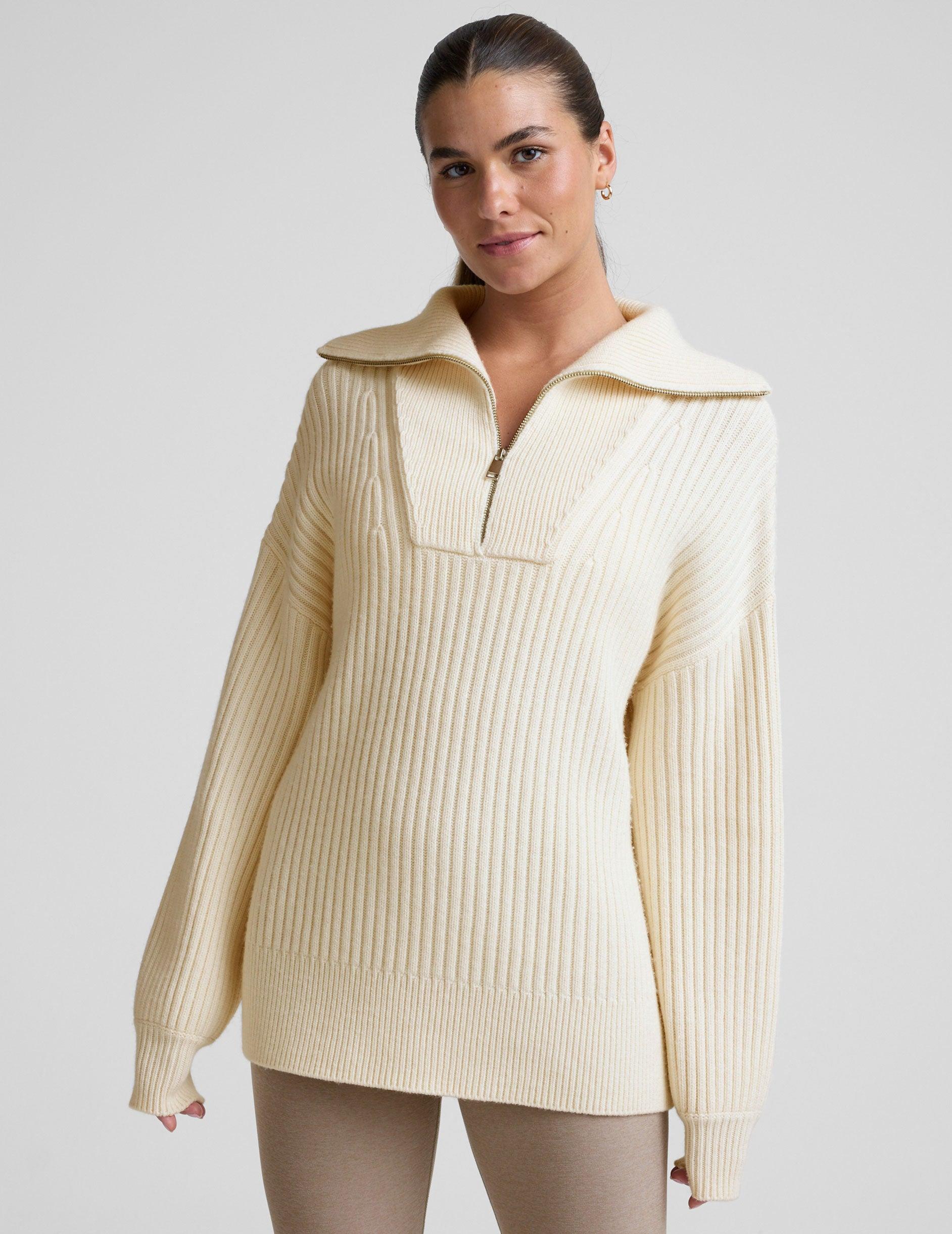 Wool Blend Collared Pullover Product Image