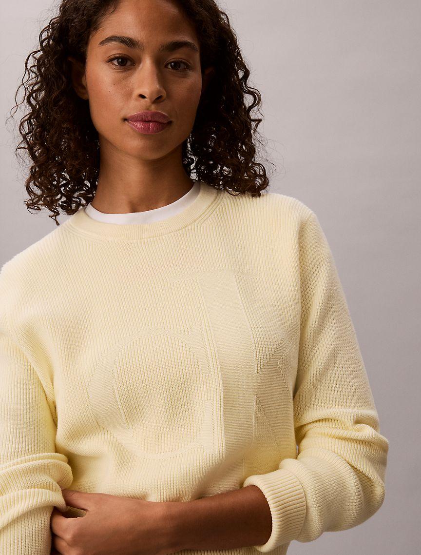Smooth Cotton Monogram Sweater Product Image
