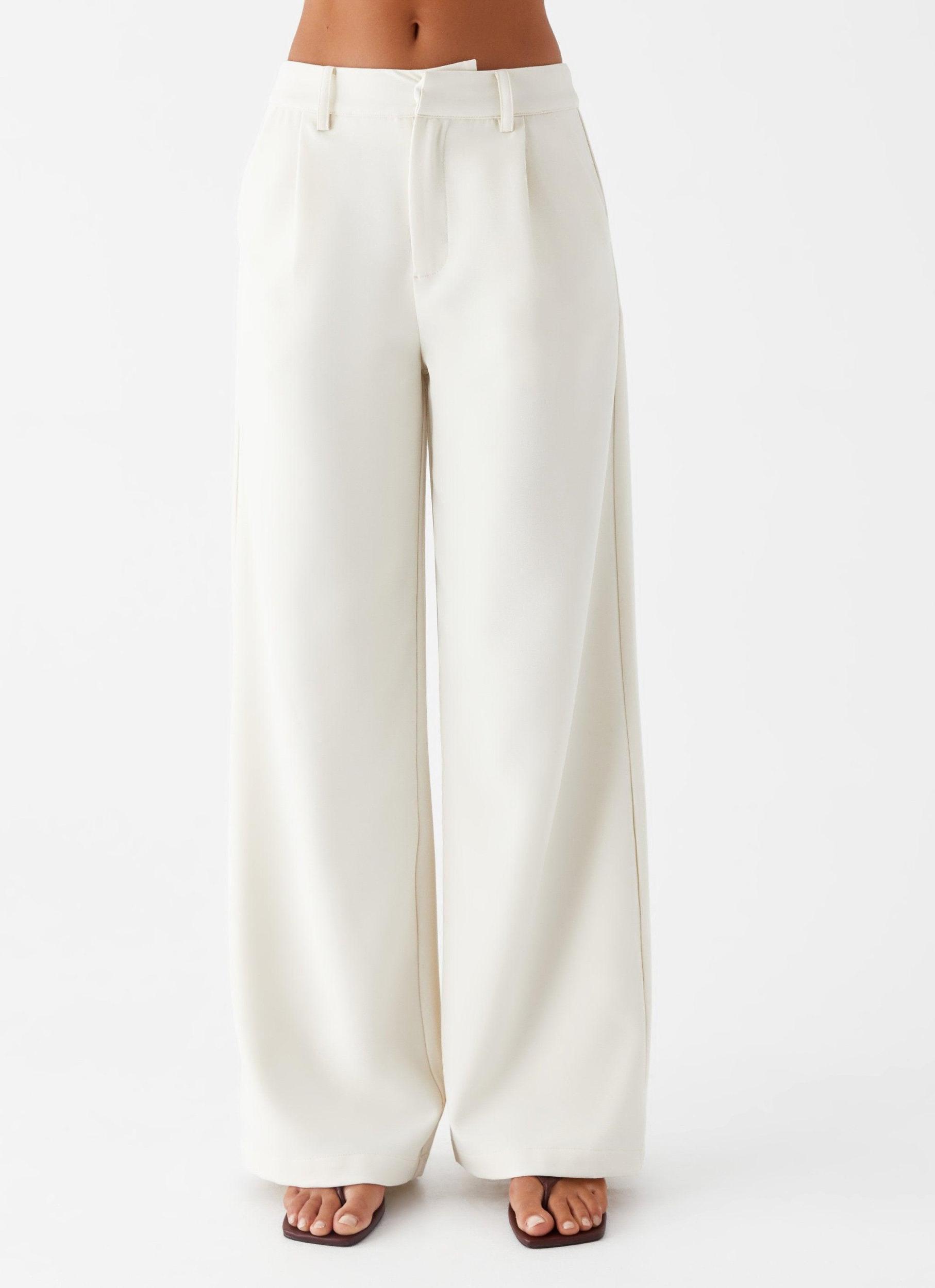 Leila Suiting Pants - Ivory Product Image