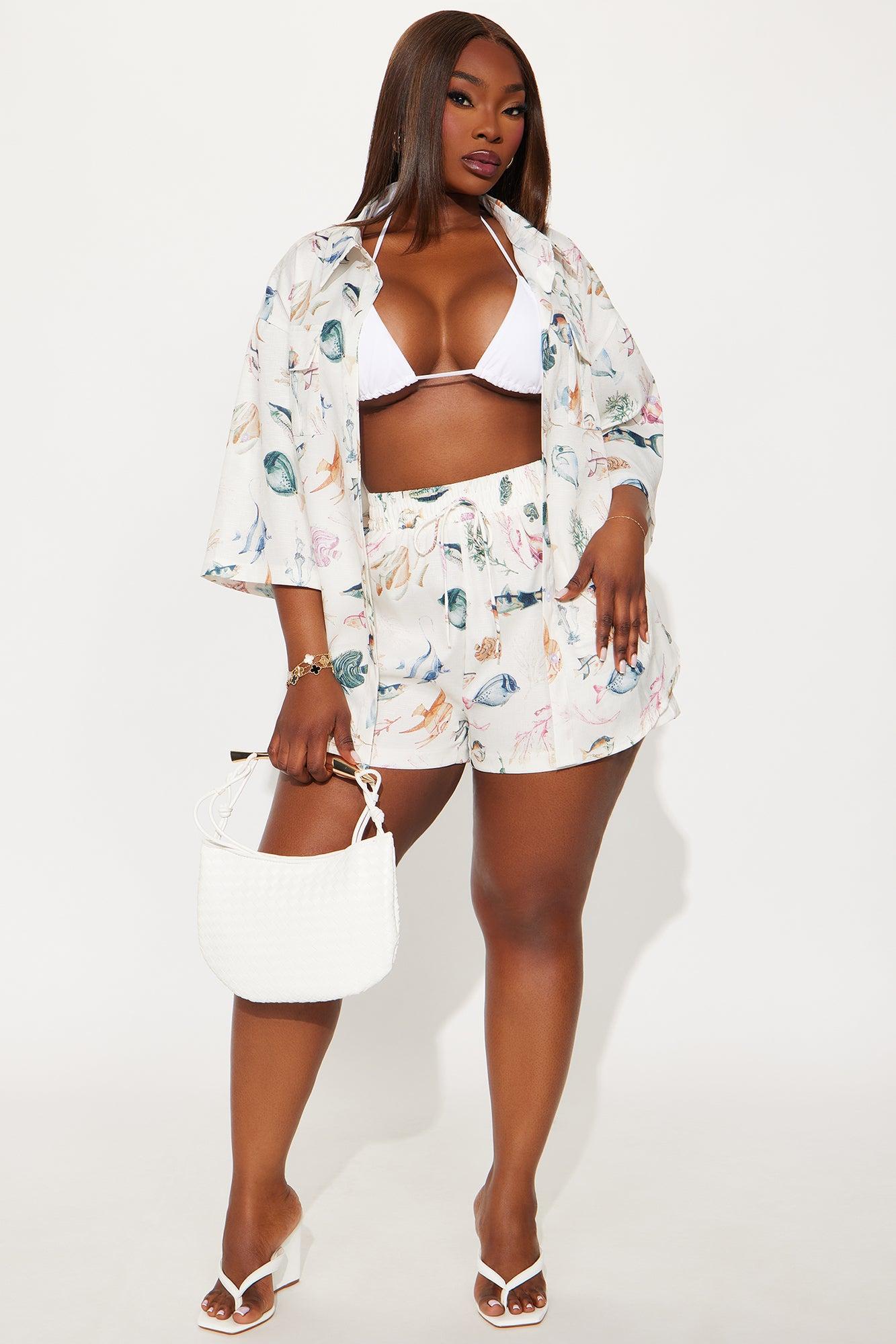 Under The Sea Short Set - White/combo Female Product Image