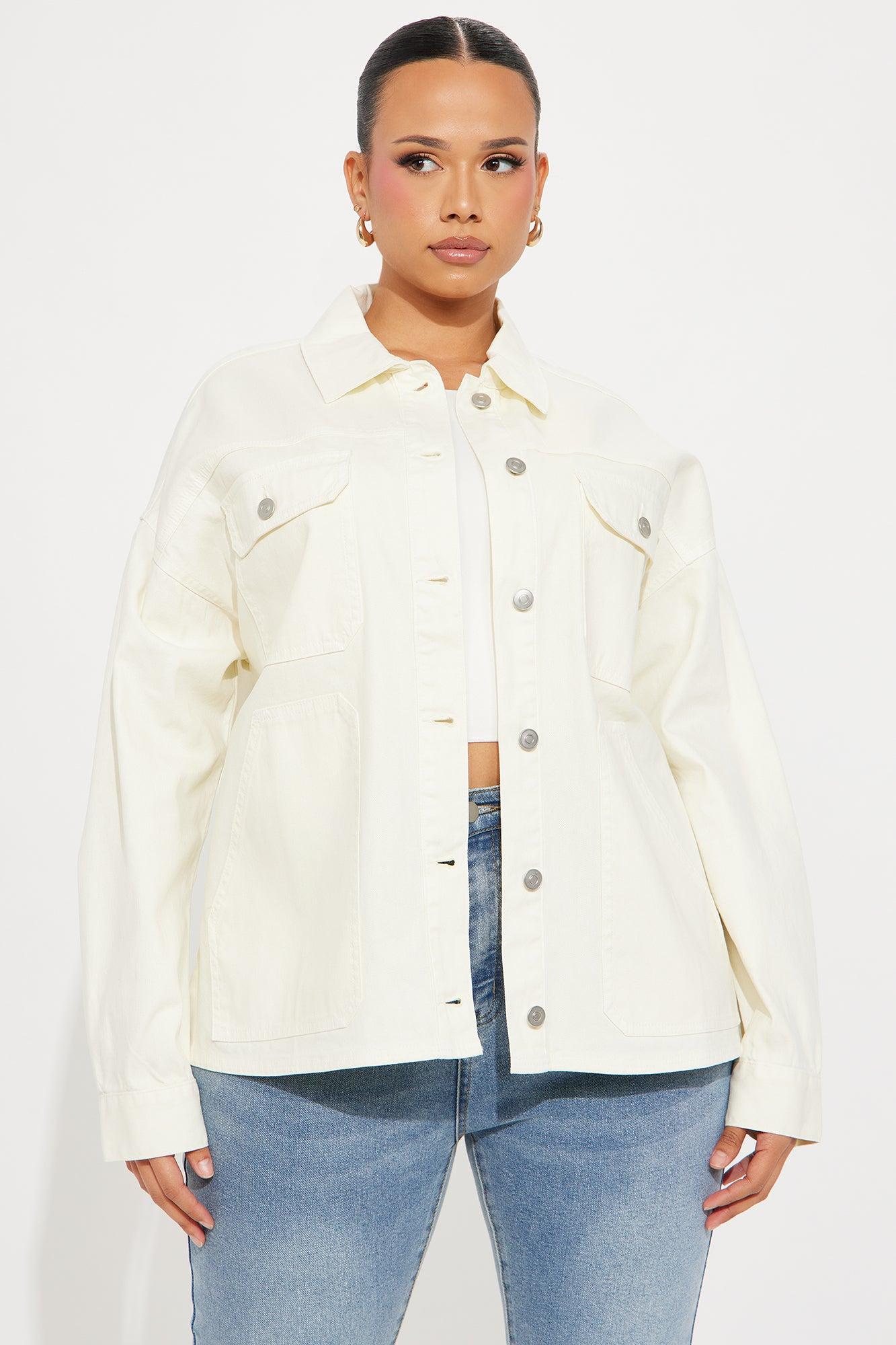 School Days Oversized Jacket - Cream Product Image